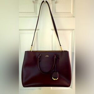 Lauren Ralph Lauren Dryden Marcy Leather Satchel